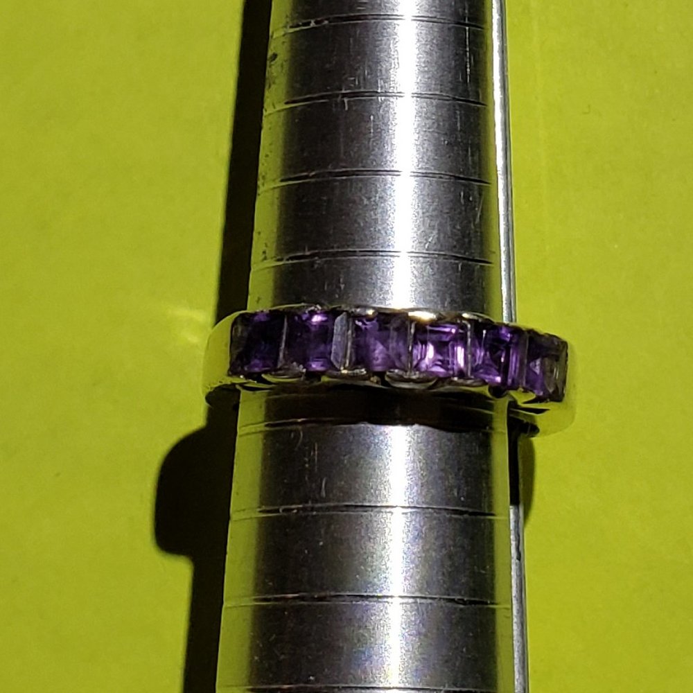 Purple 5 Stone Ring - image 2